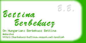 bettina berbekucz business card